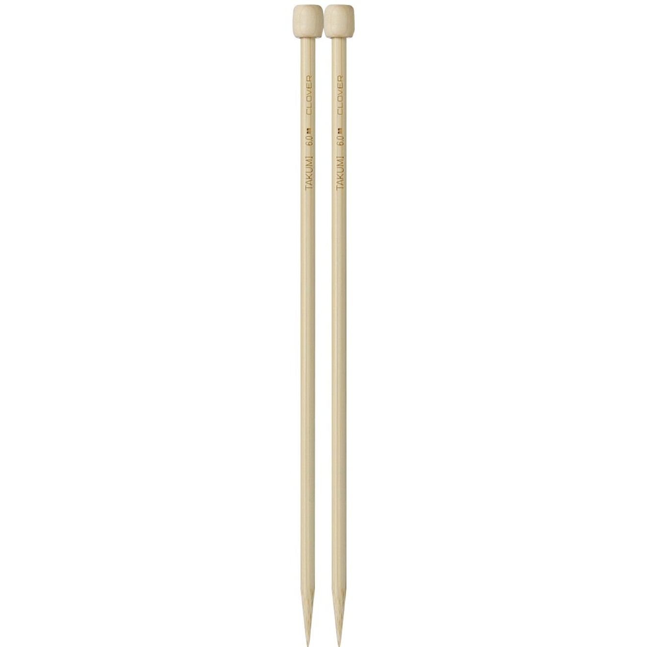 Clover single point needles Takumi® 6,00 mm / 23 cm