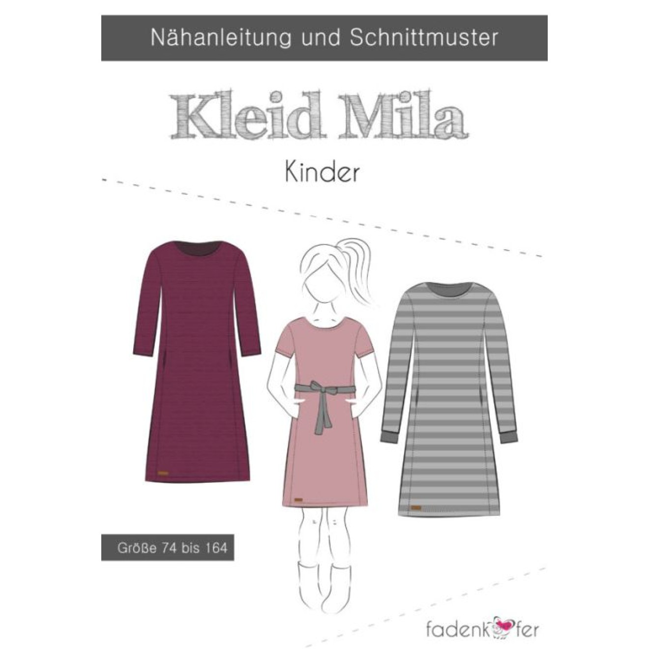 fadenkäfer Papierschnittmuster colour Mila Kinder