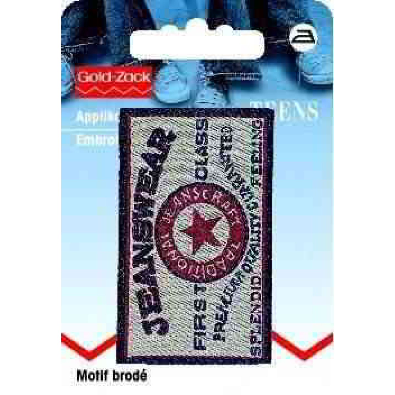 Prym аппликации - Teens and Jeans - термоклеевые ок. 3,5x6,0 cm / бежевый