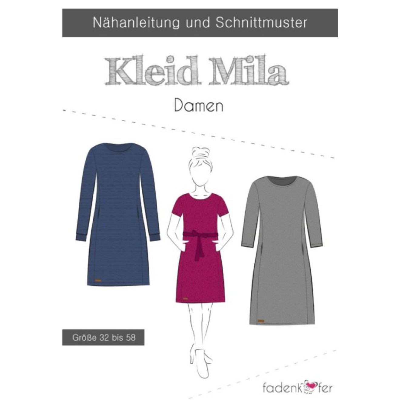 fadenkäfer Papierschnittmuster colour Mila Damen