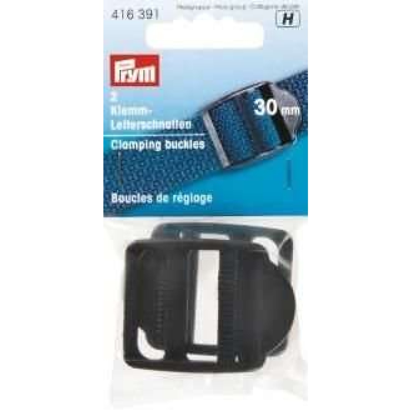 Prym Klemm-Leiterschnalle 30 mm / schwarz