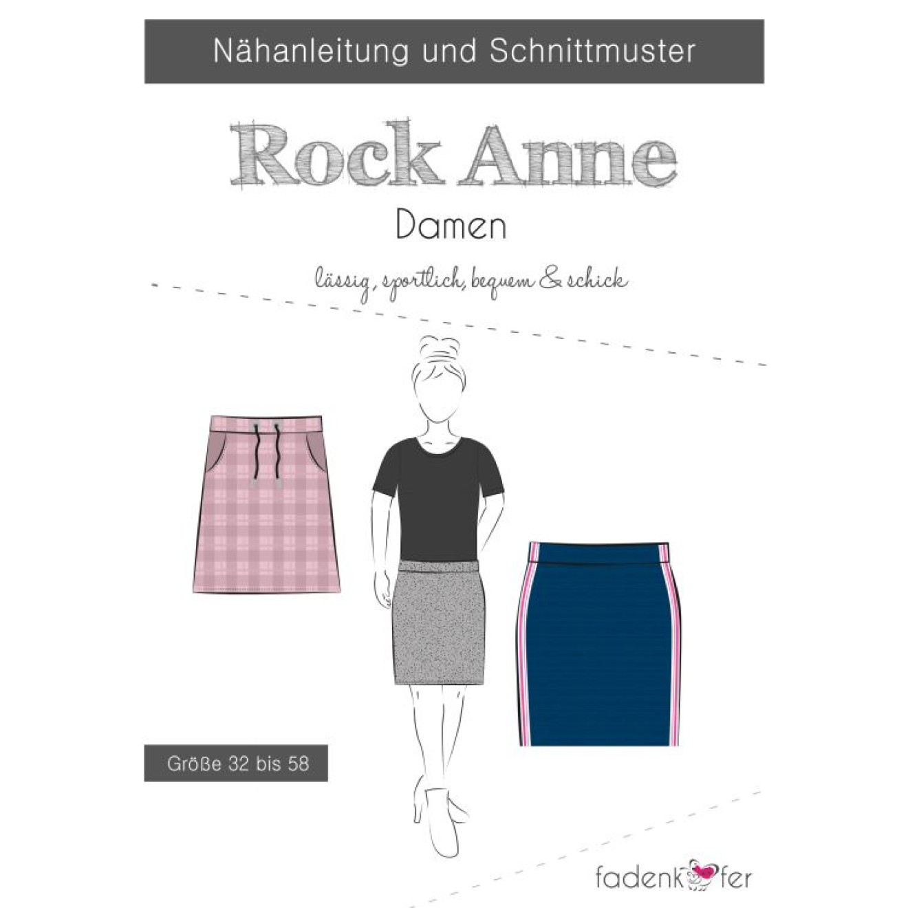 fadenkäfer Papierschnittmuster colour Rock Anne Damen