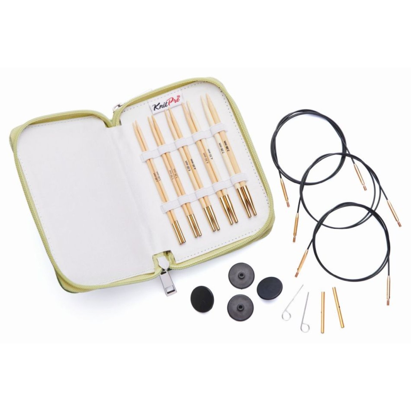 KnitPro Nadelset Starter austauschbare Nadelspitzen Bambus Bambus 5 Paar 3,00-5,00 mm 3,00 - 5,00 mm / 60, 80, 100 cm