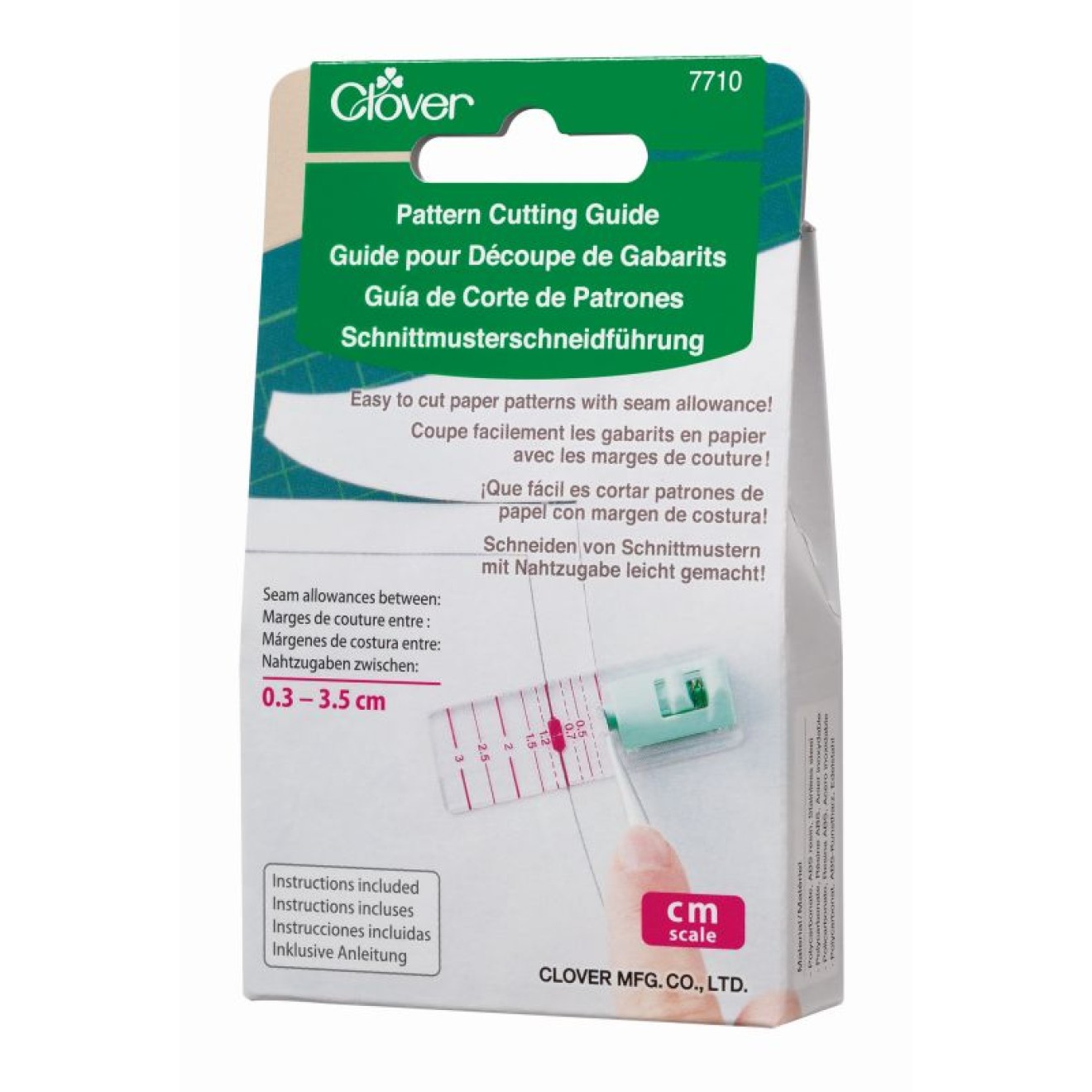 Clover Schnittmusterschneidführung