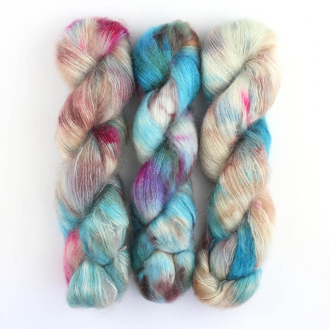 Cowgirl Blues KidSilk gradient hand-dyed yarn