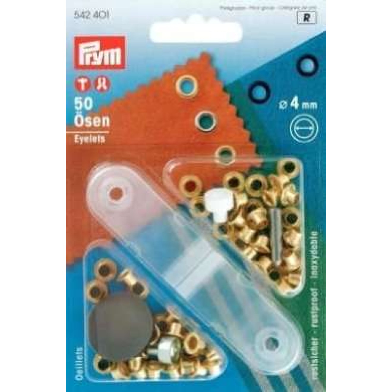 Prym Ösen 4,0 mm / goldfarbig