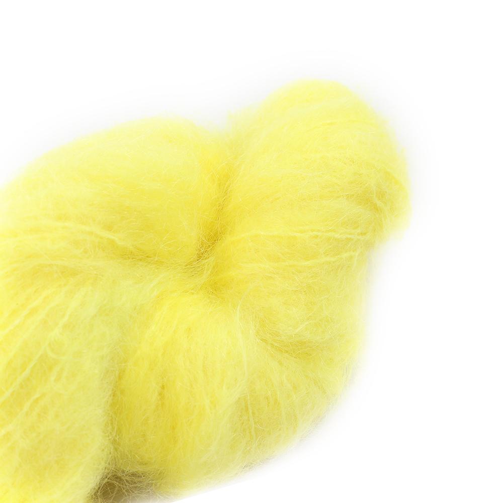 Cowgirl Blues Fluffy Mohair solids hand-dyed yarn