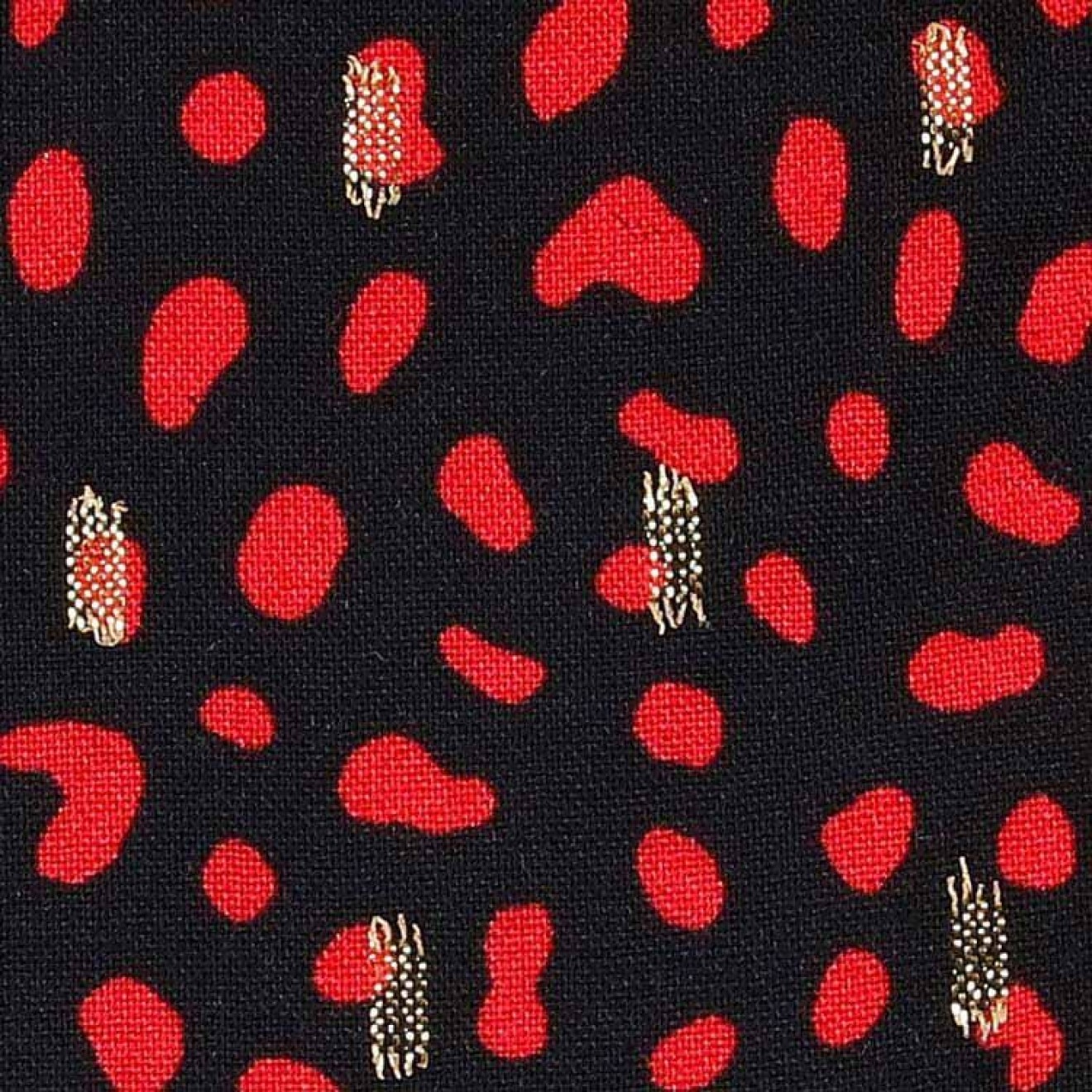 HANABI Viscose Lurex Dots Farbe 001 black