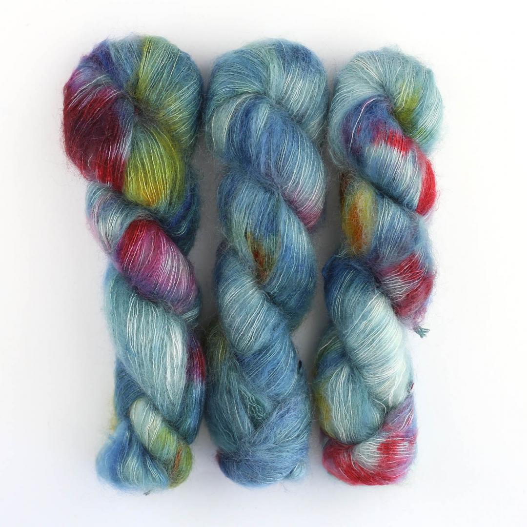 Cowgirl Blues KidSilk gradient hand-dyed yarn