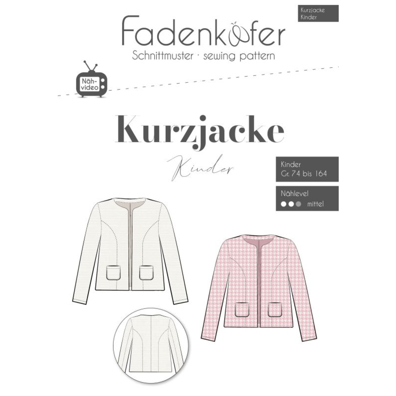 fadenkäfer Papierschnittmuster colour Kurzjacke Kinder