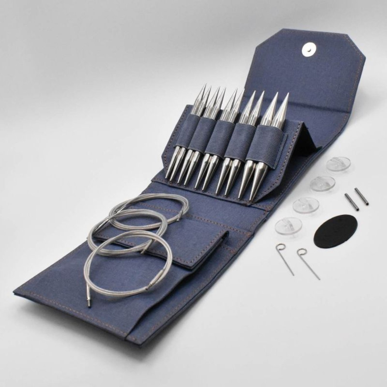 LYKKE needle set interchangeable needle tips Flight 7,00-12,00 mm 13 cm Denim 7,00-12,00 mm / 13 cm