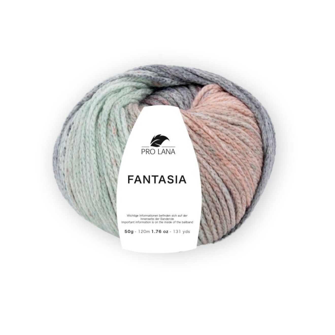Pro Lana Fantasia colour 180 apricot/grey