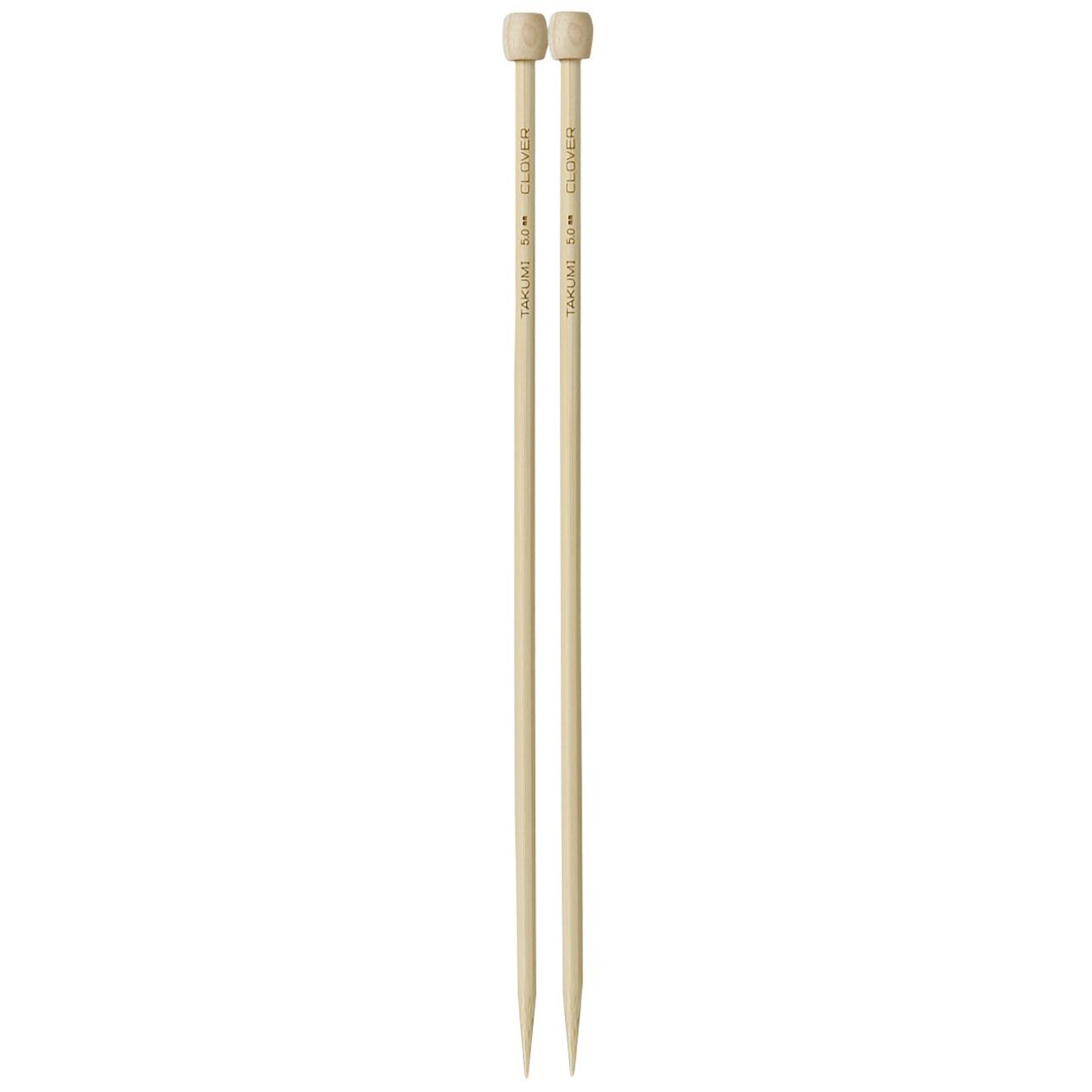 Clover single point needles Takumi® 5,00 mm / 23 cm