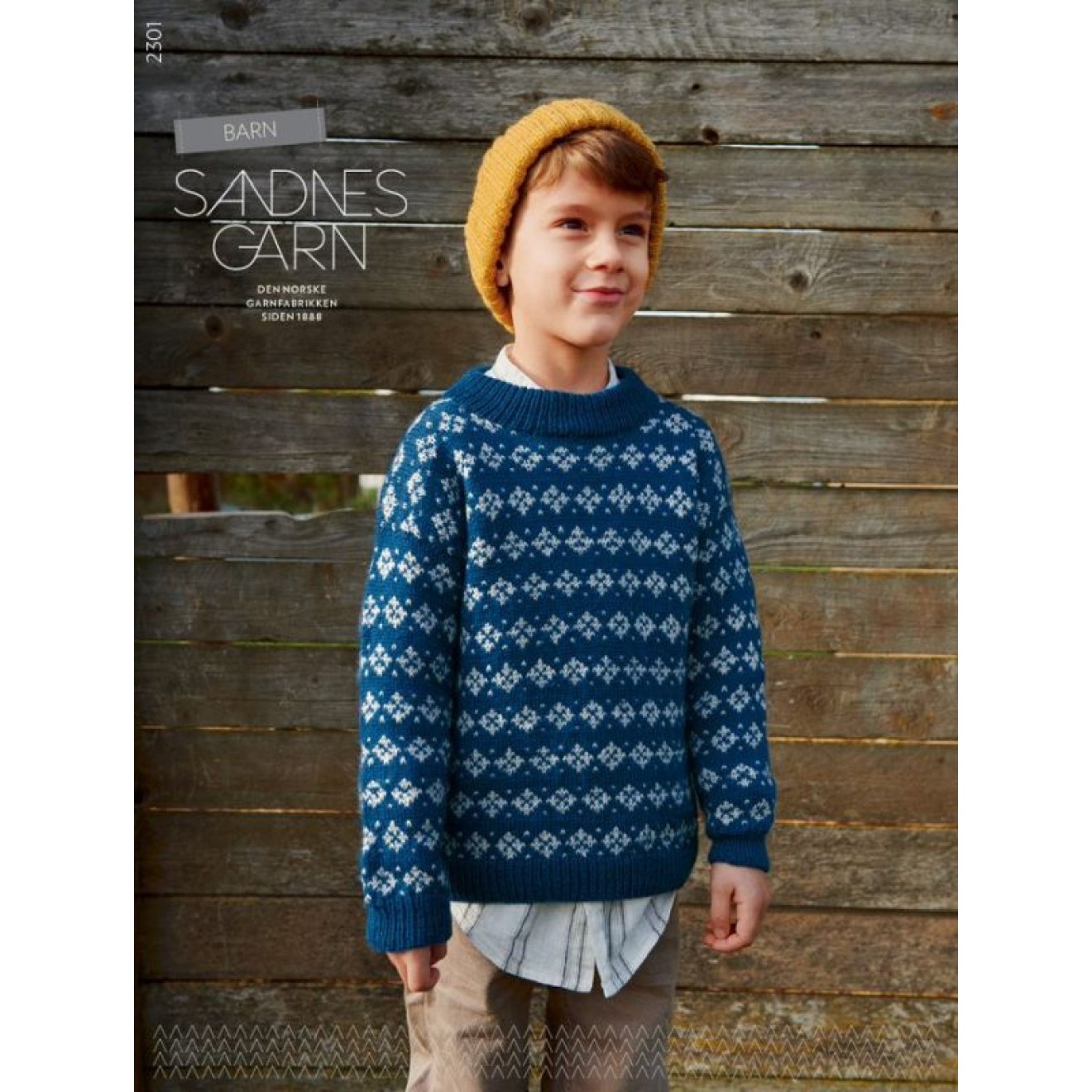 Sandnes Garn pattern booklet 2301 Barn Farbe 01992 natural