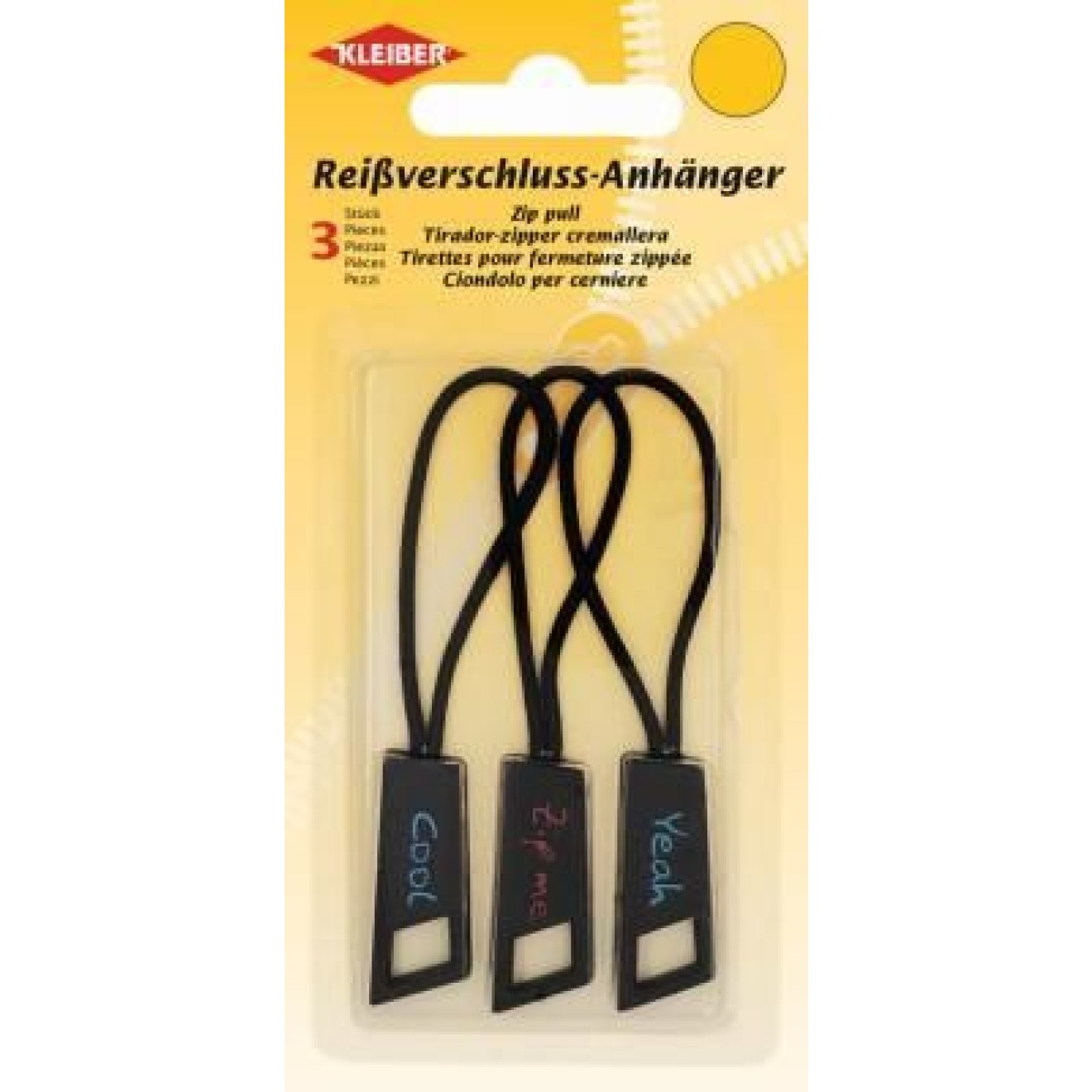 Reißverschlussanhänger Set 2 assorted 3 piece / assorted
