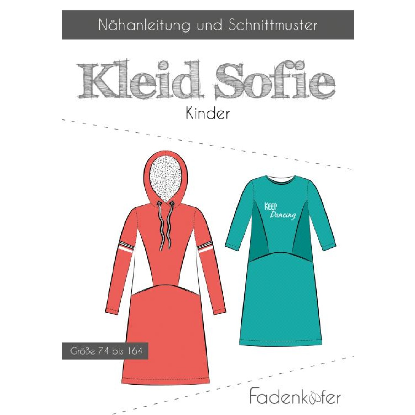 fadenkäfer Papierschnittmuster colour Kleid Sofie Kinder