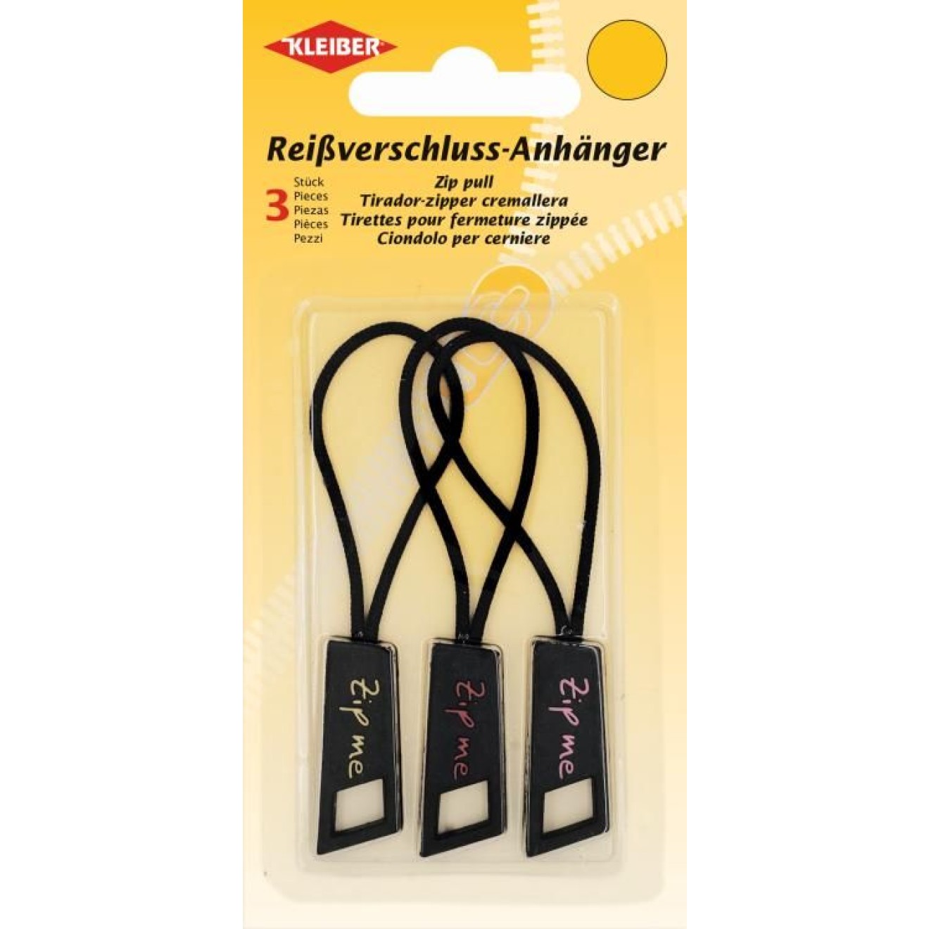 Reißverschlussanhänger Set 3 assorted 3 piece / assorted
