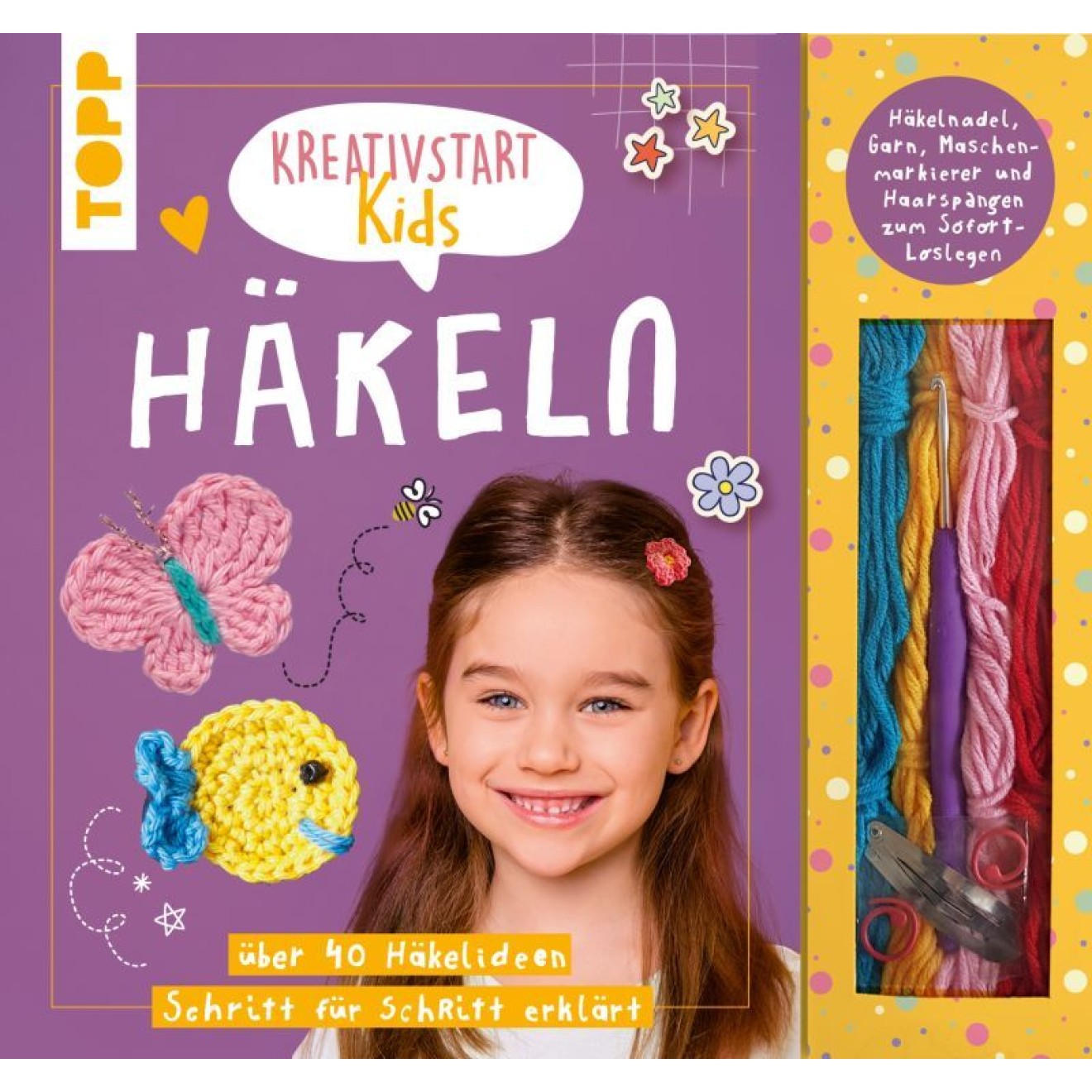 frechverlag Kreativstart Kids crochet. Anleitungsbuch und Material