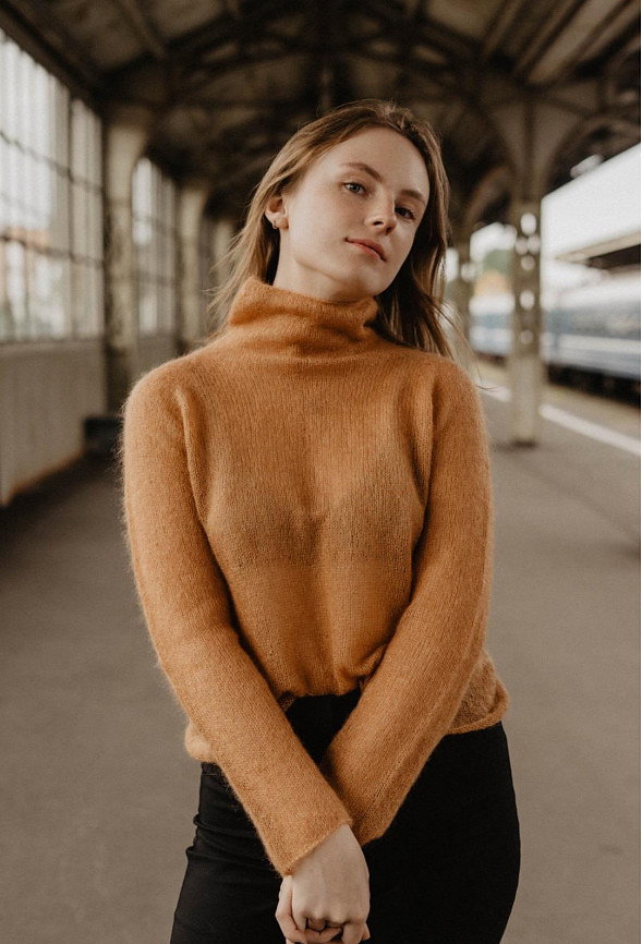 Pull col roulé Cloudy – modèle de tricot, photo 7