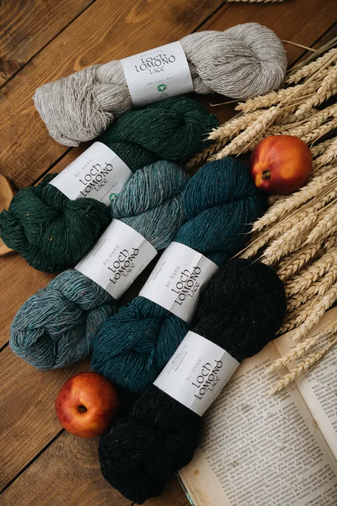 BC Garn Loch Lomond LACE GOTS – 10 зелёный-синий