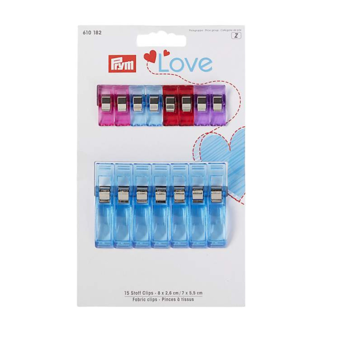 Stoff Clips + / 2,6 cm