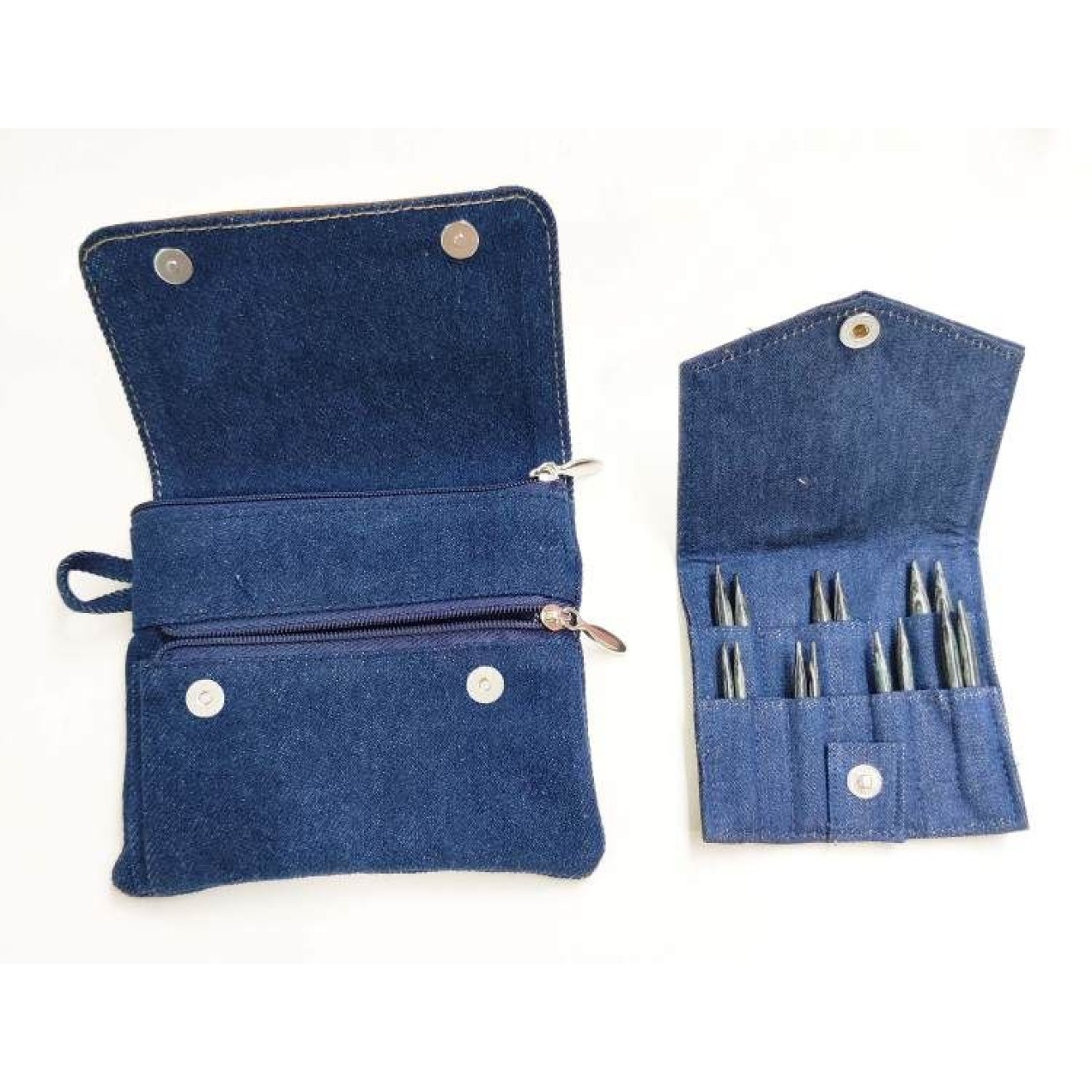 KnitPro Set interchangeable circular needles Indigo Wood Short 3,0 - 6,0 mm