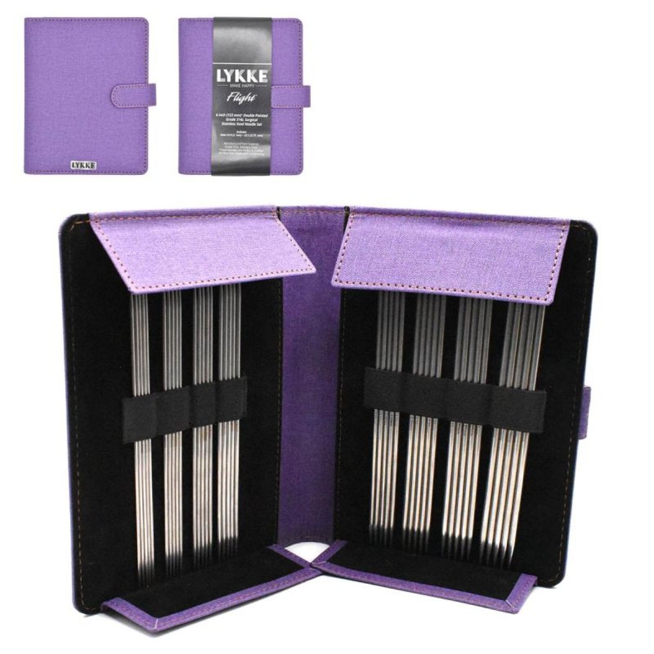 LYKKE Nadelspiel Small Flight 2,00 mm-3,75 mm 15 cm – purple