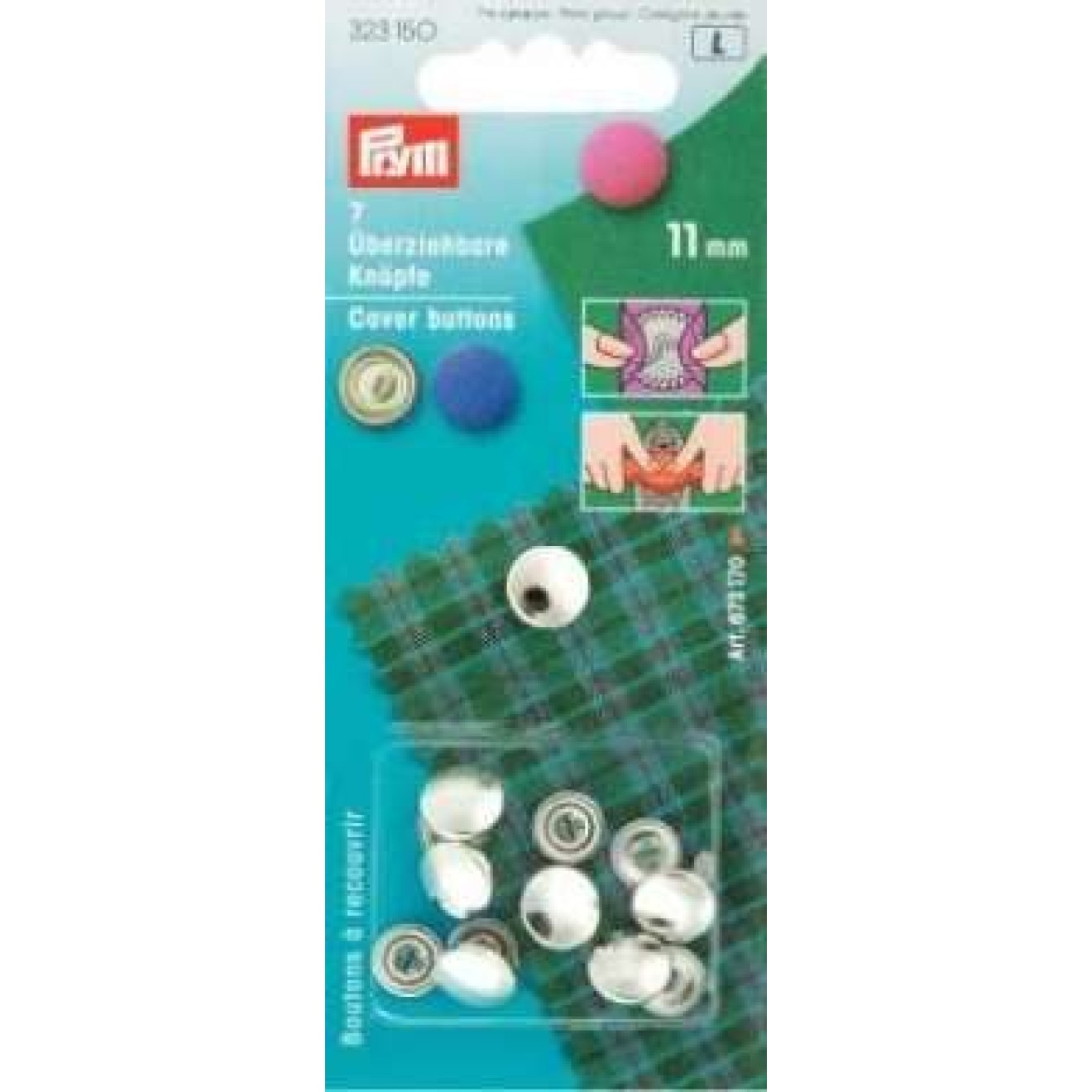 Prym cover buttons 11 mm / gold
