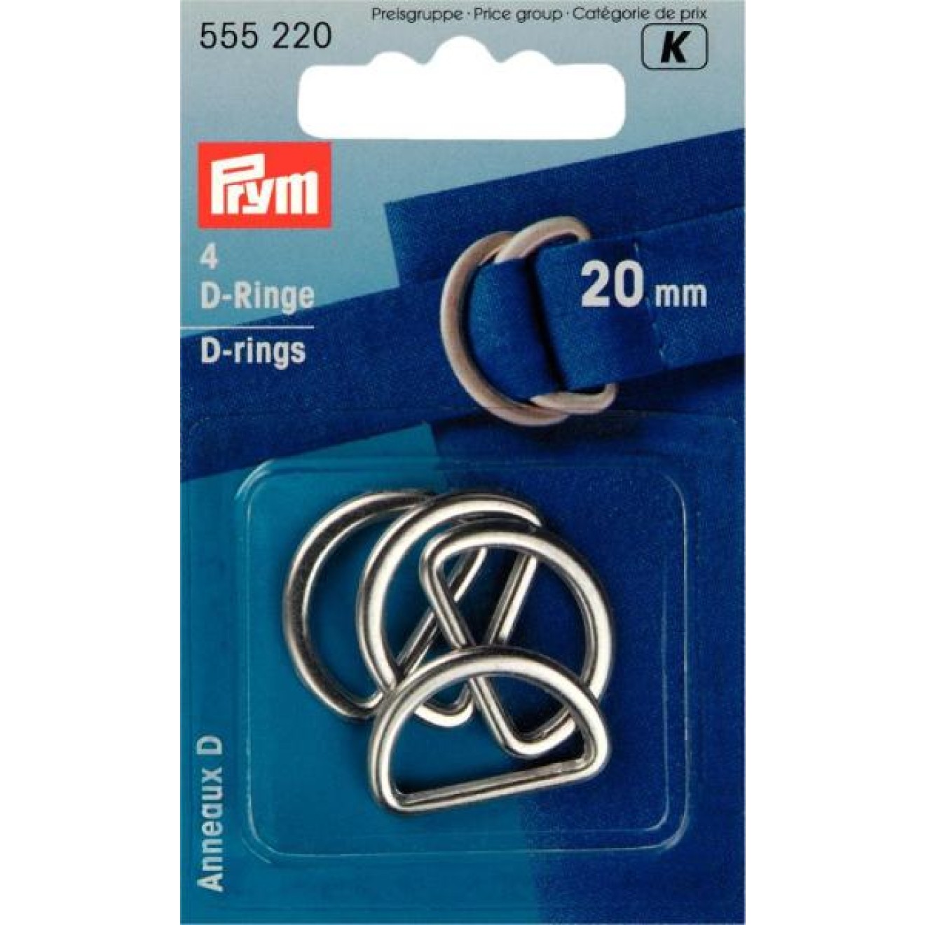 20 mm / silver-colored / 4 piece