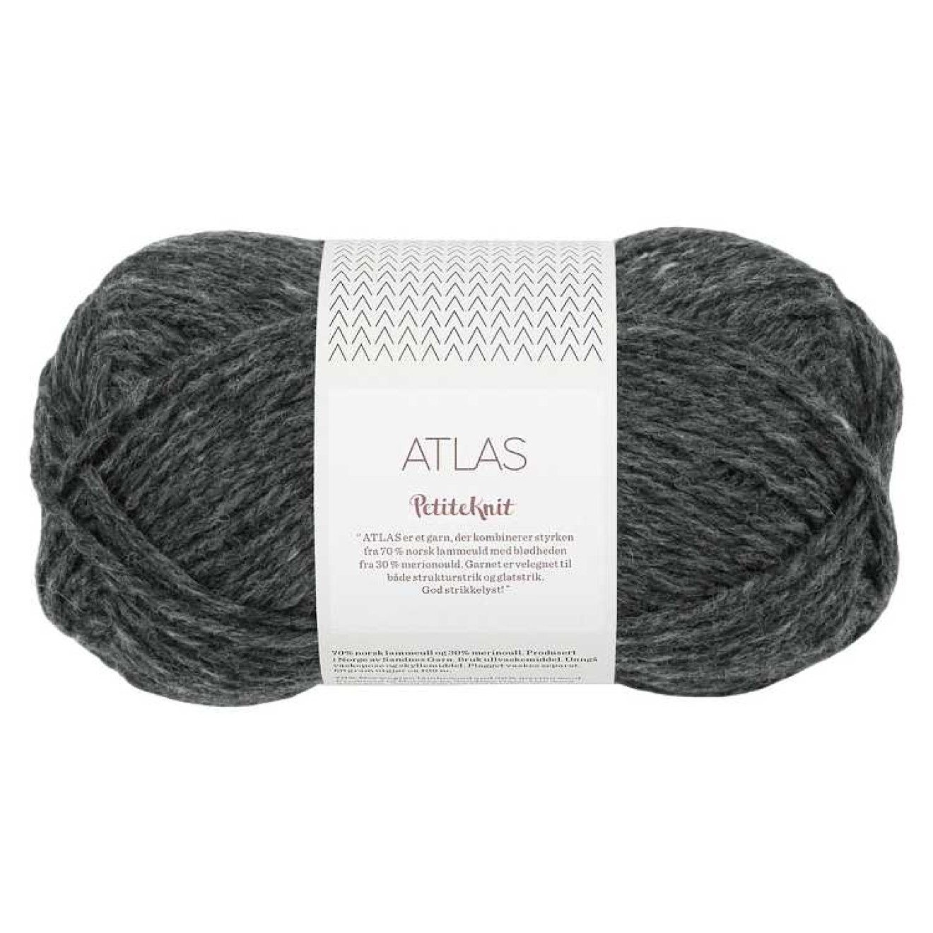 Sandnes Garn Atlas by PetiteKnit colour 1070 charcoal melange
