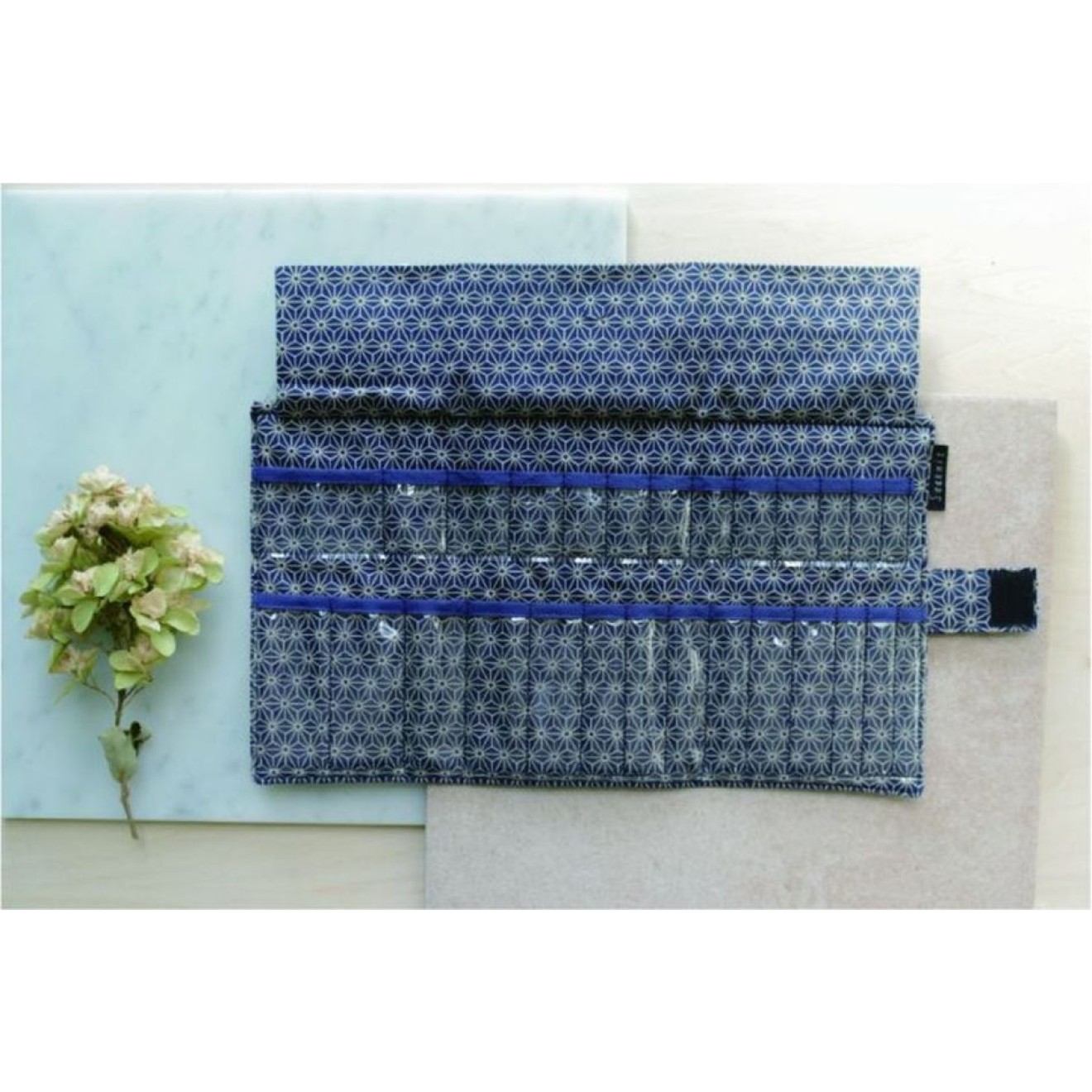 Stofftasche für auswechselbare Rundstricknadeln Dualis Blue / Blue