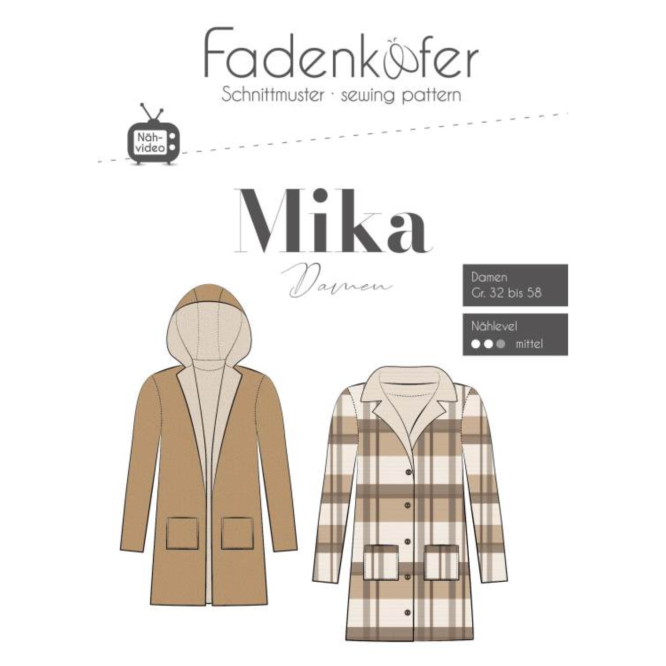 fadenkäfer Papierschnittmuster colour Mika Damen