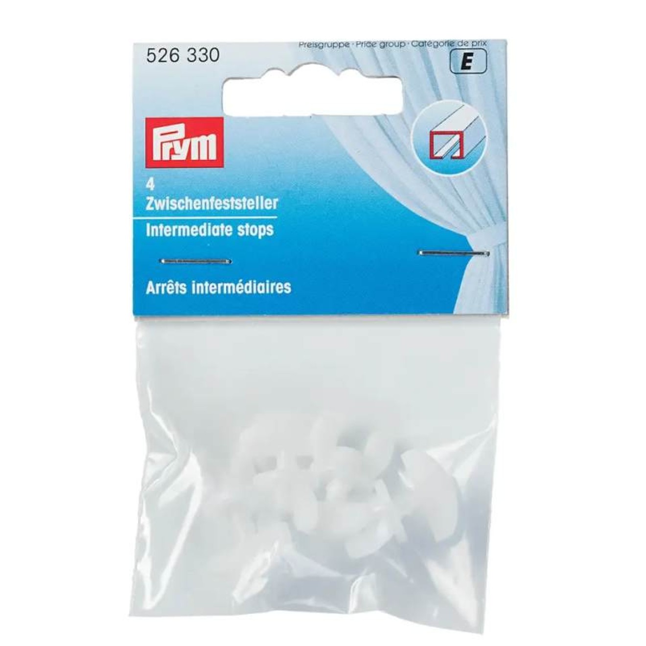 Prym Zwischenfeststeller 17 mm x 22 mm / weiß