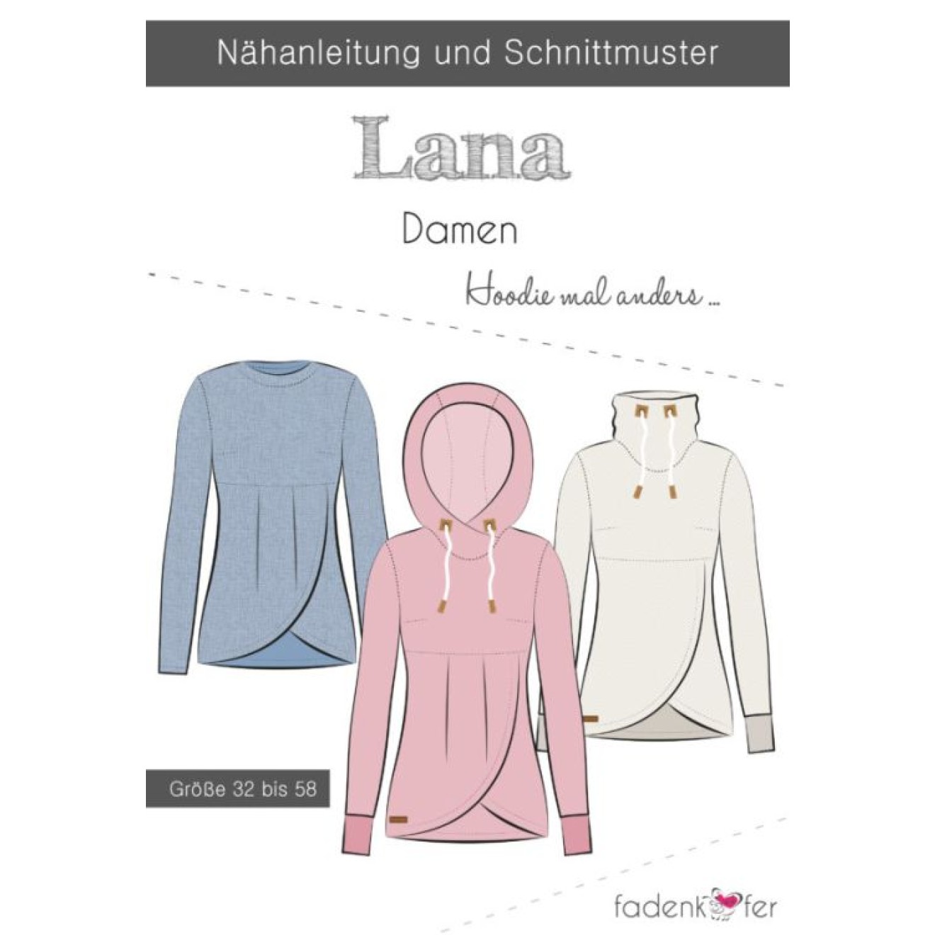 fadenkäfer Papierschnittmuster colour Lana Erwachsene