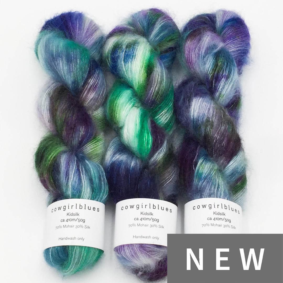 Cowgirl Blues KidSilk gradient hand-dyed yarn