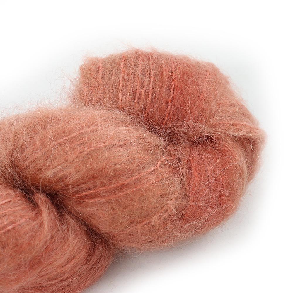 Cowgirl Blues Fluffy Mohair solids hand-dyed yarn