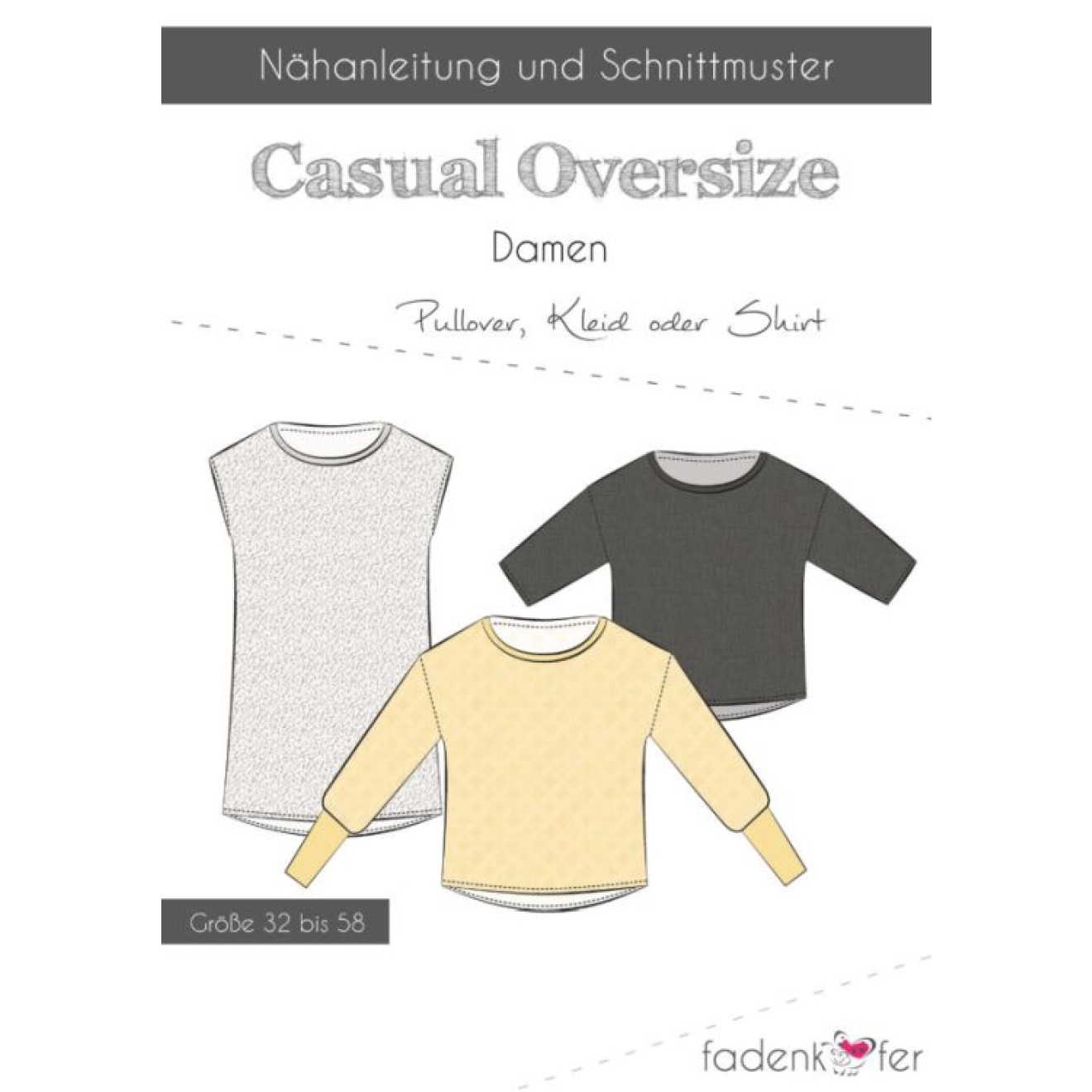 fadenkäfer Papierschnittmuster colour Casual Oversize Pullover