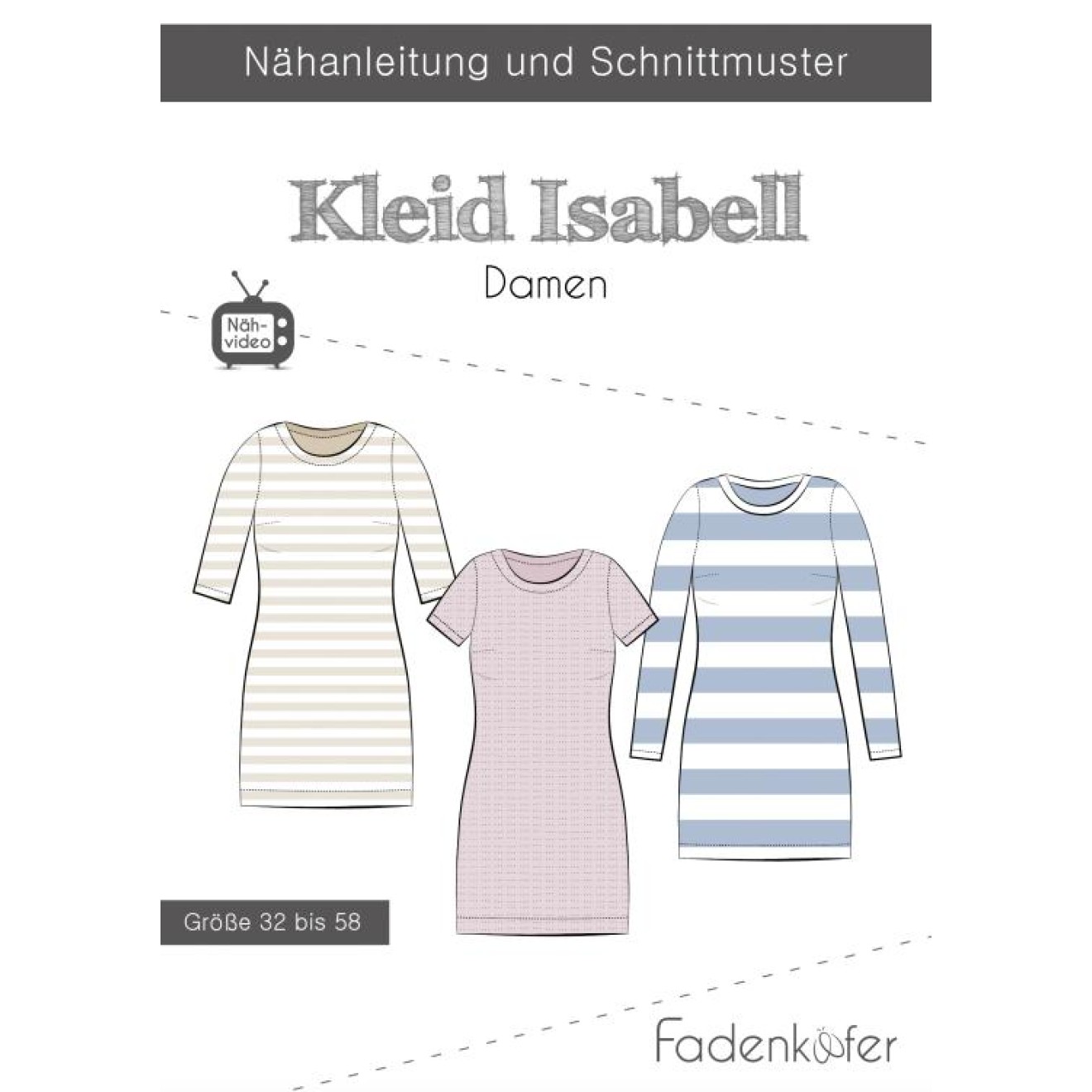 fadenkäfer Papierschnittmuster colour Kleid Isabell Damen