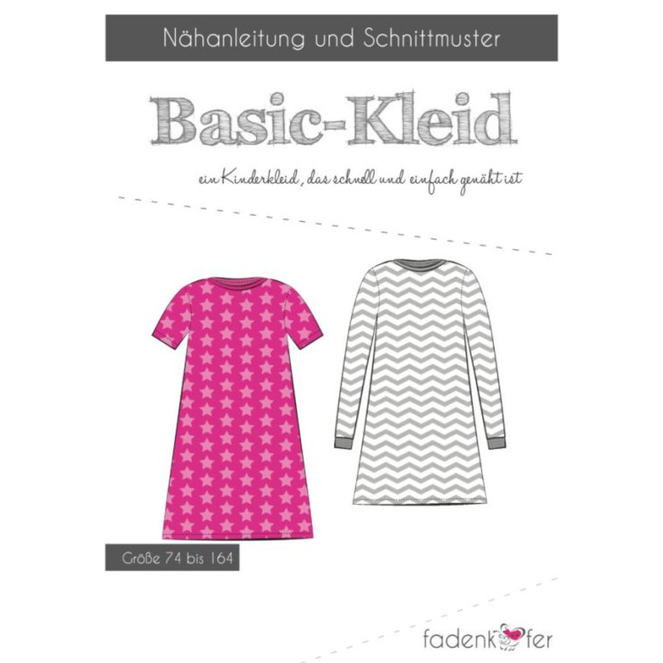 fadenkäfer Papierschnittmuster colour Basickleid Kinder