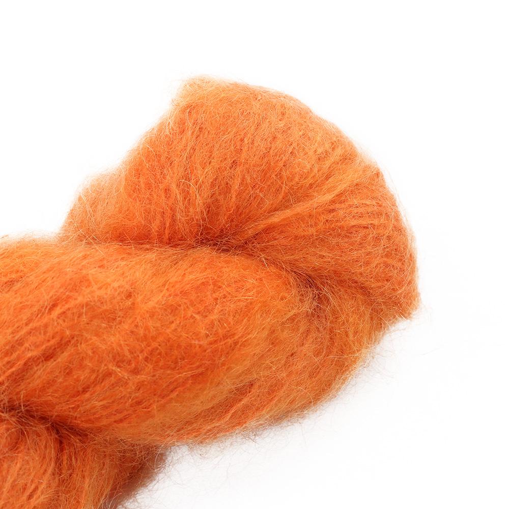 Cowgirl Blues Fluffy Mohair solids hand-dyed yarn