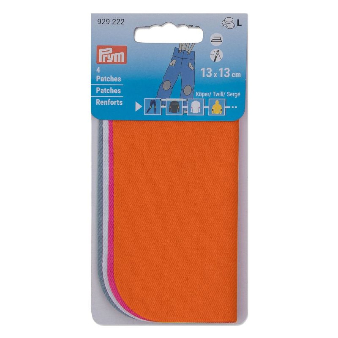 13 x 13 cm / orange/pink/white/blue / 4 piece