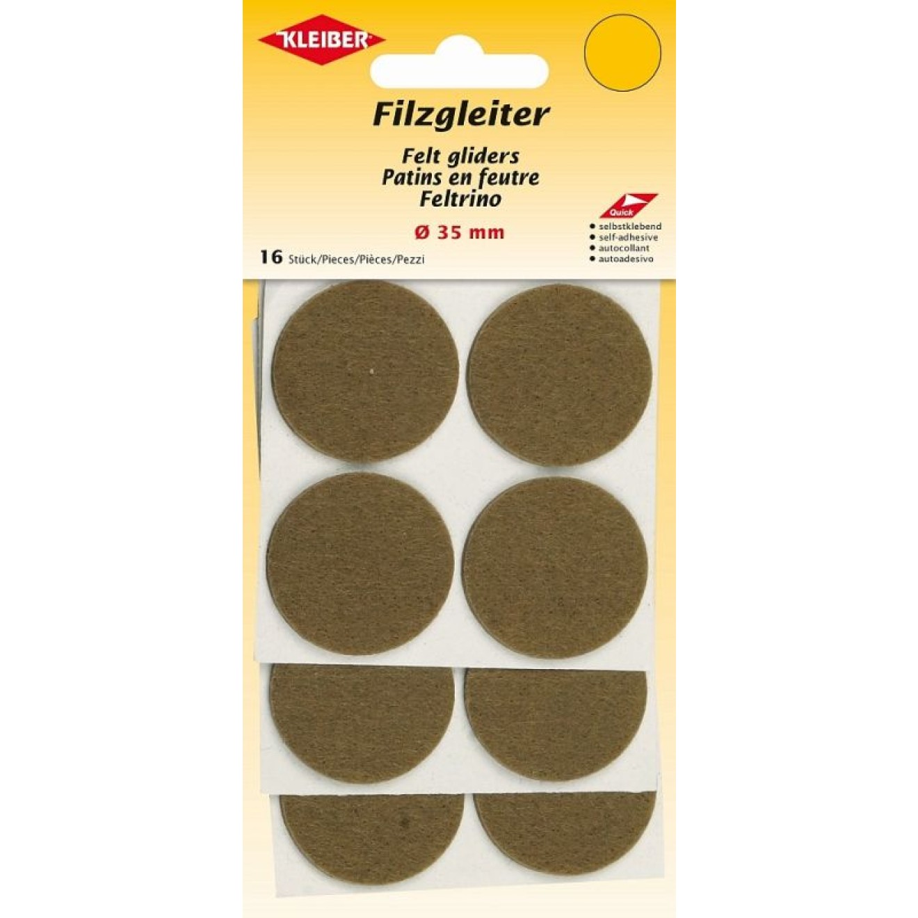 Kleiber Filzgleiter Ø ca. 35 mm / 07 braun