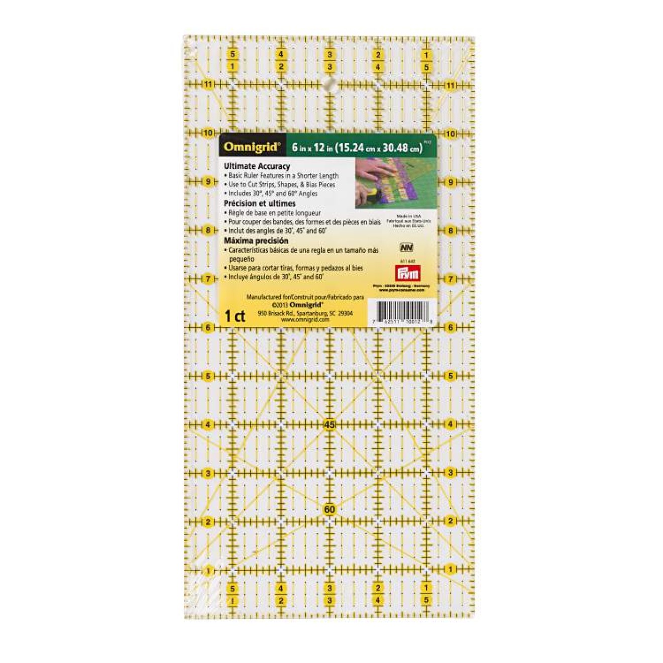 Rollschneider-Lineal 6x12 inch
