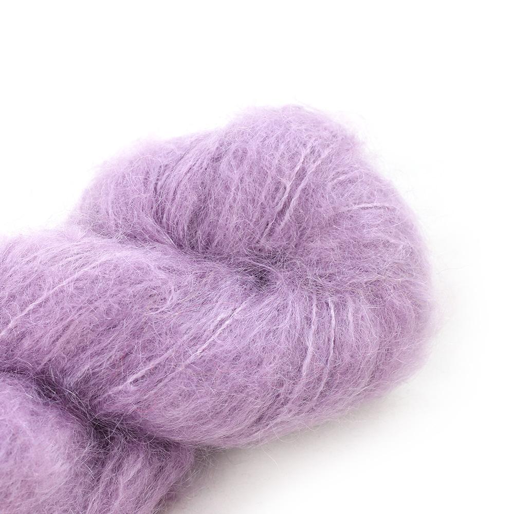 Cowgirl Blues Fluffy Mohair solids hand-dyed yarn