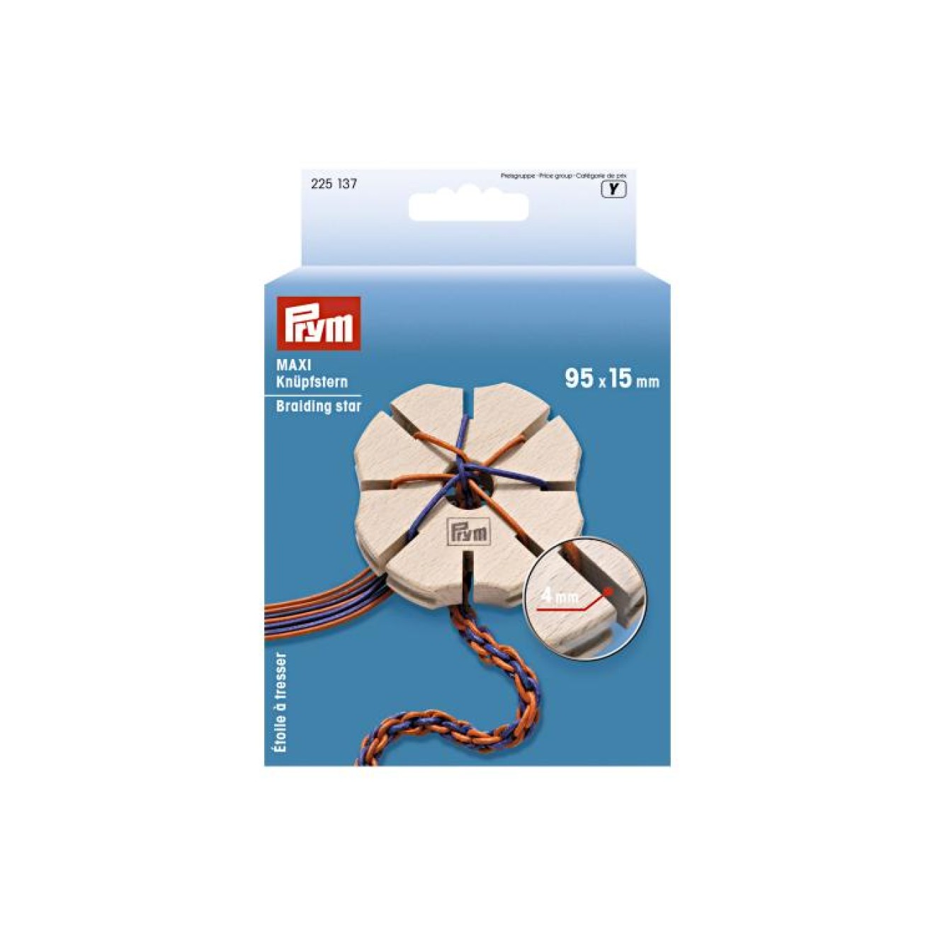 Prym Knüpfstern 9,5x9,5 cm / natur