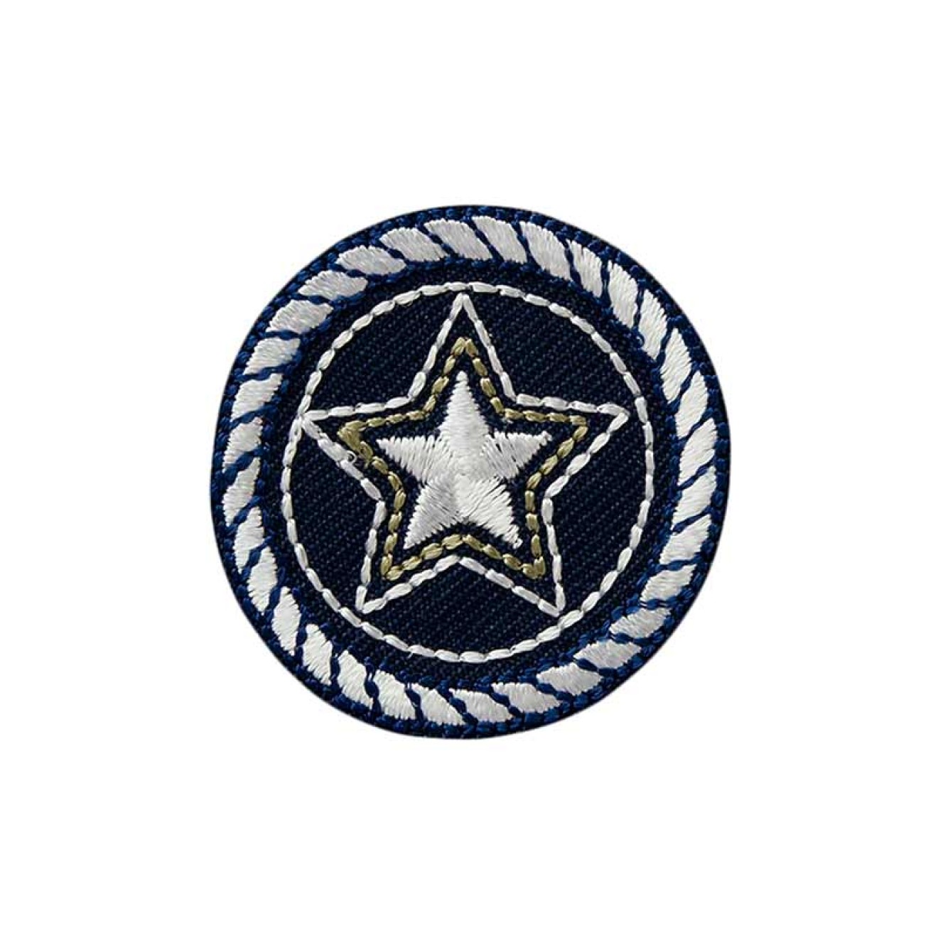 Mono-Quick Applikationen - Teens and Jeans - aufbügelbar Farbe Kreis with Stern Maritim