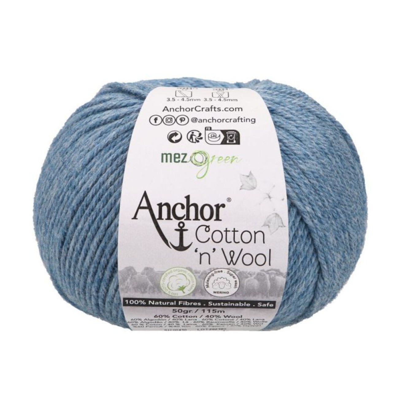 Mez Anchor Cotton Wool colour 00410 sapphir