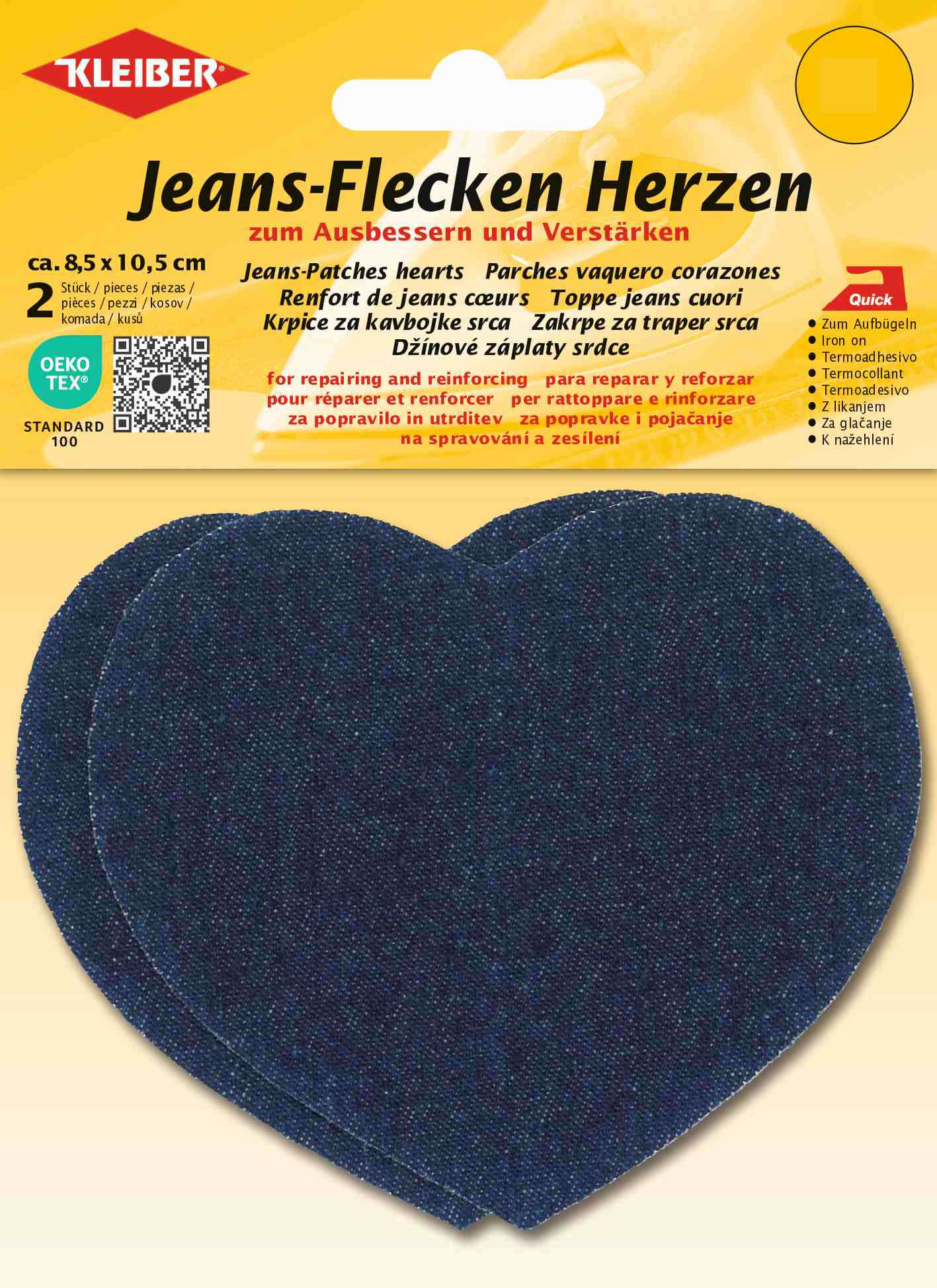 Kleiber Jeans-Flecken Heart — 21 dunkelblau