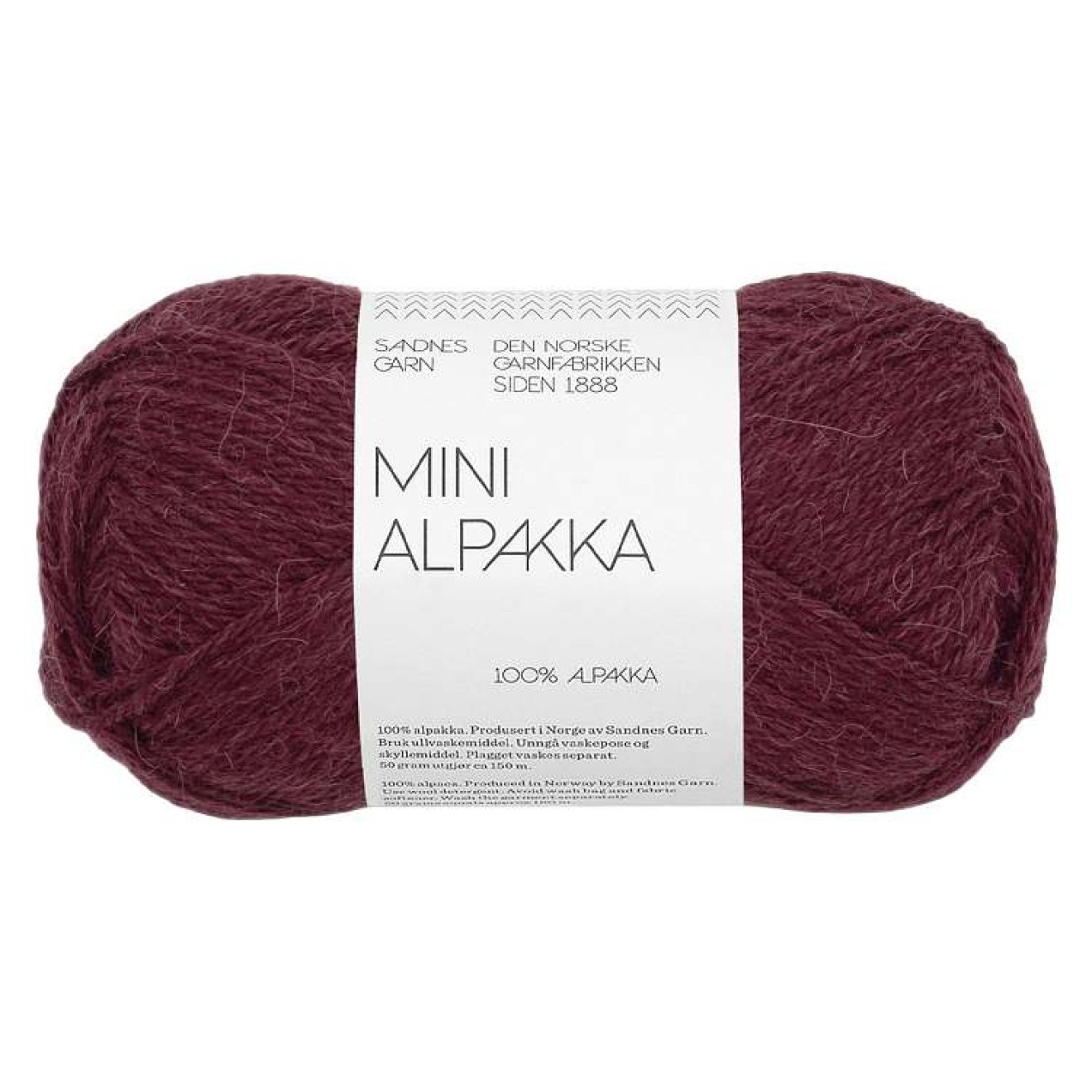 Sandnes Garn Mini Alpakka colour 4372 deep burgundy