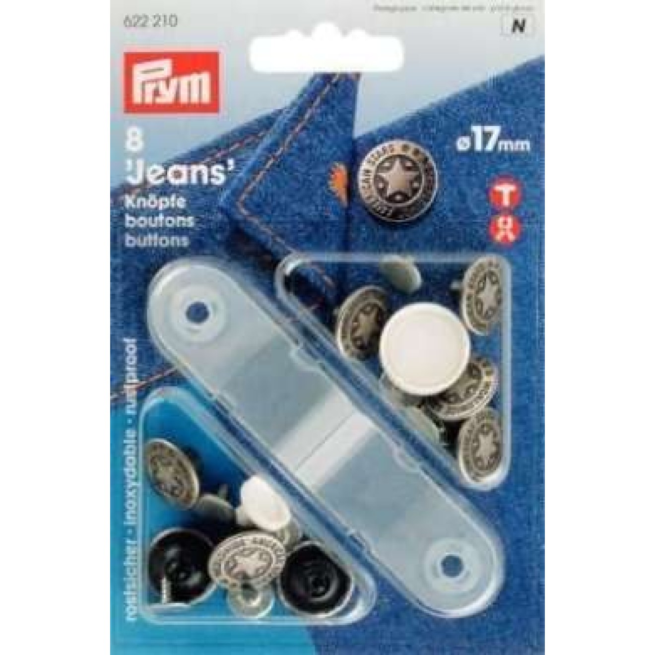17 mm / silver / 8 St / 622210